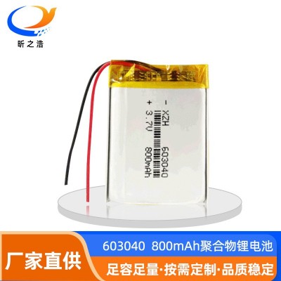 聚合物锂电池603040-3.7V 800mAh 数码产品电池厂家现货电芯