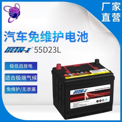 奔腾55D23L免维护蓄电池 汽车电池 12V55AH 启动电瓶