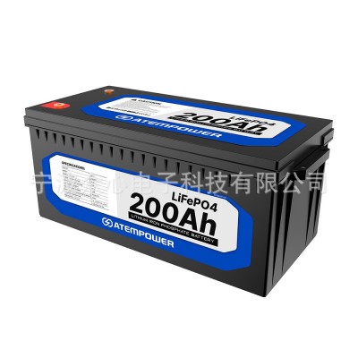 电池太阳能储能露营房车12v200ah lifepo4磷酸铁锂电池